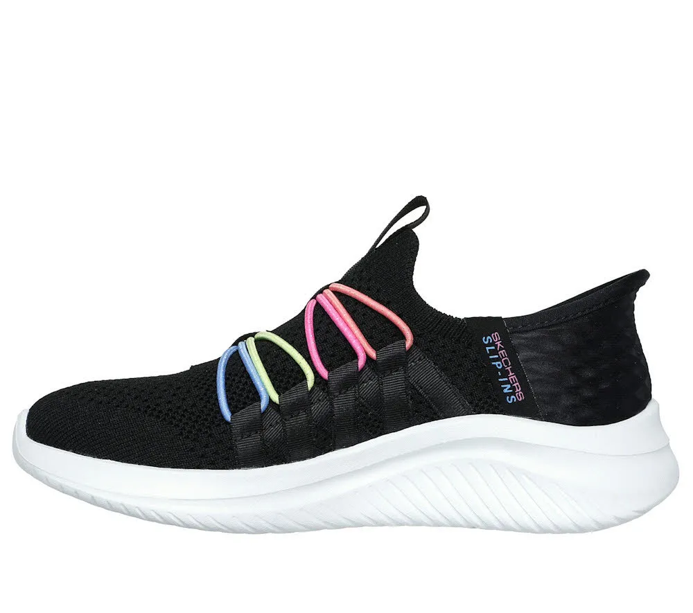 Skechers Slip-ins: Ultra Flex 3.0 - Bungee Fun Mädchen Sneaker Slipper schwarz