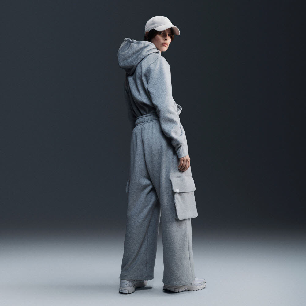 Nike Sportswear Phoenix Fleece Damen Hoodie Kapuzenpullover dark grey heather/sail
