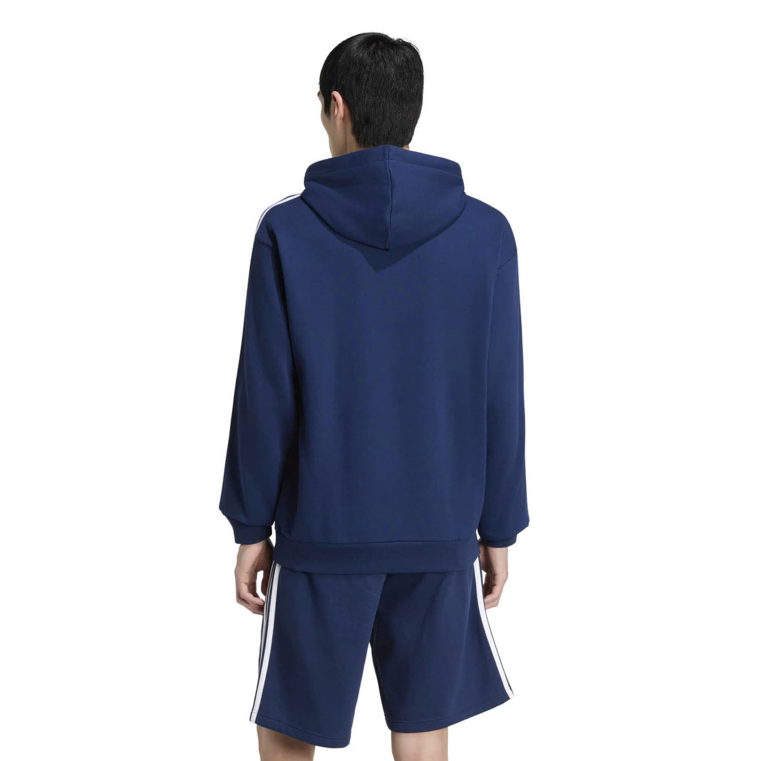 adidas Essentials 3-Stripes French Terry Herren Hoodie Kapuzenpullover blau