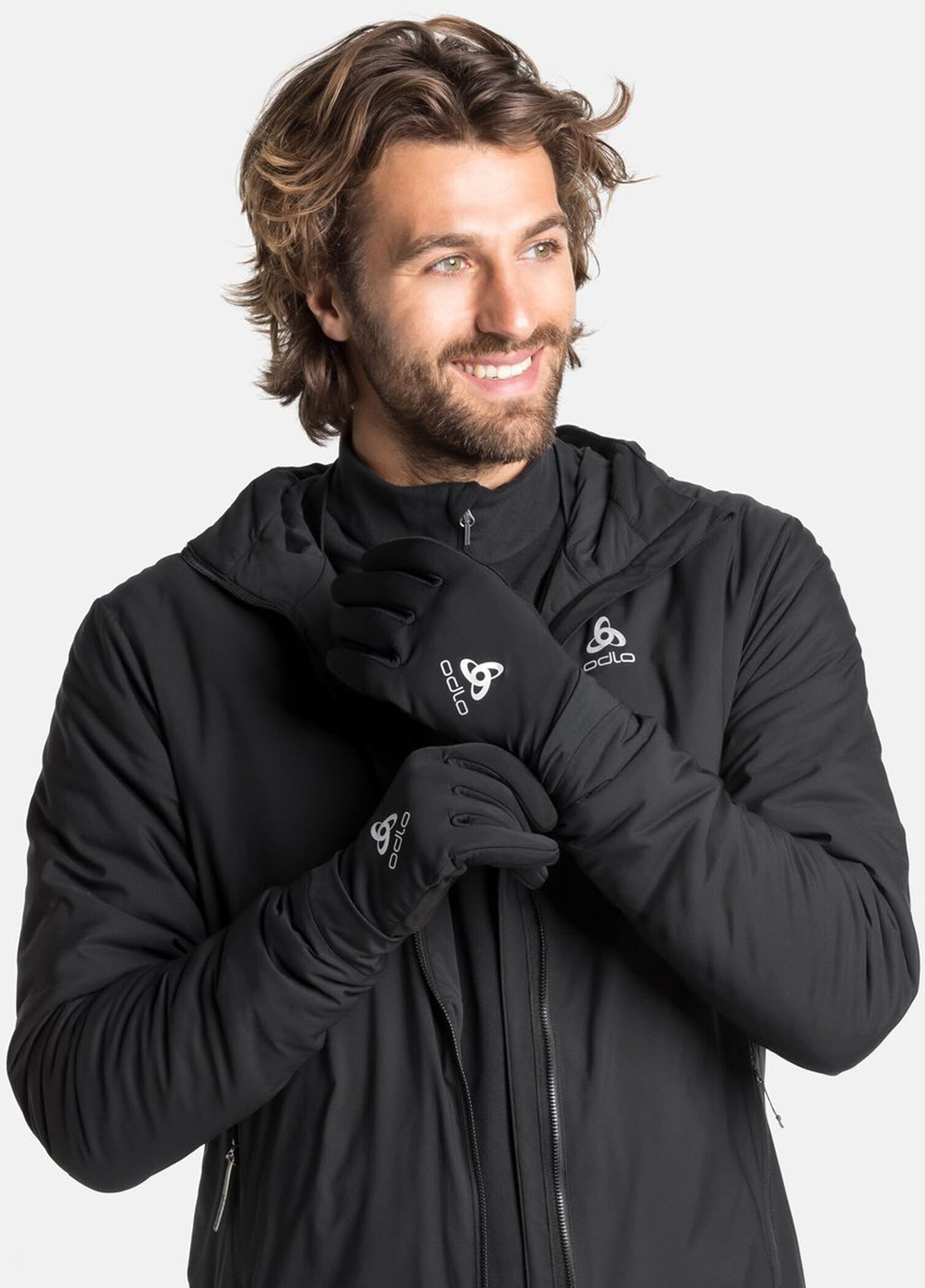 Odlo FINNFJORD WARM Softshell-Handschuhe schwarz