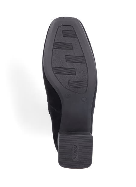 Rieker Damen Stiefeletten Slipper Modeschuh Absatzschuh schwarz