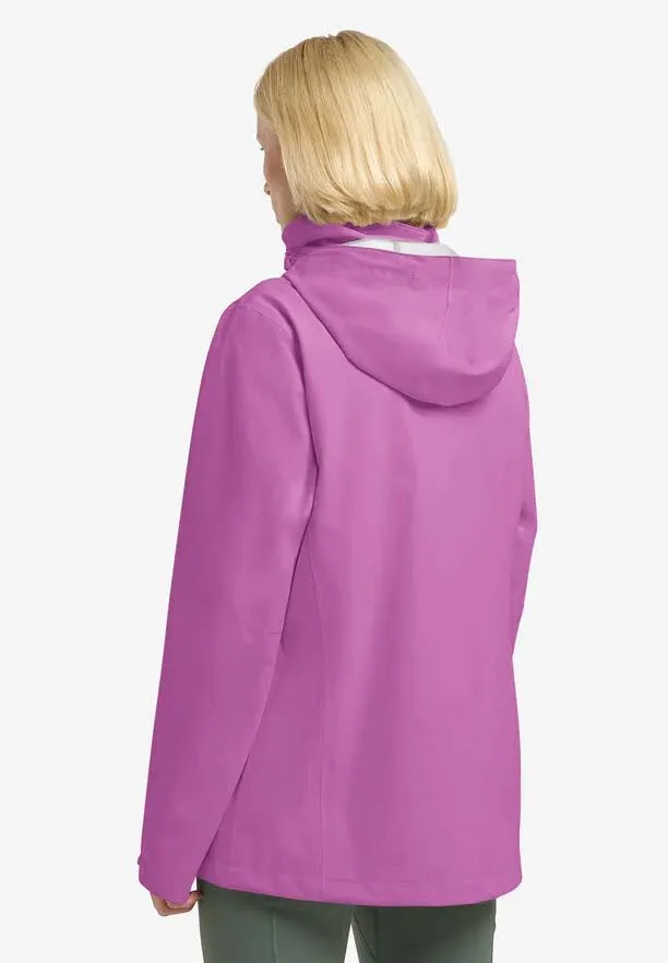 Jack Wolfskin Trail TIme 2l Jkt Damen wasserdichte Regenjacke mit Kapuze lila
