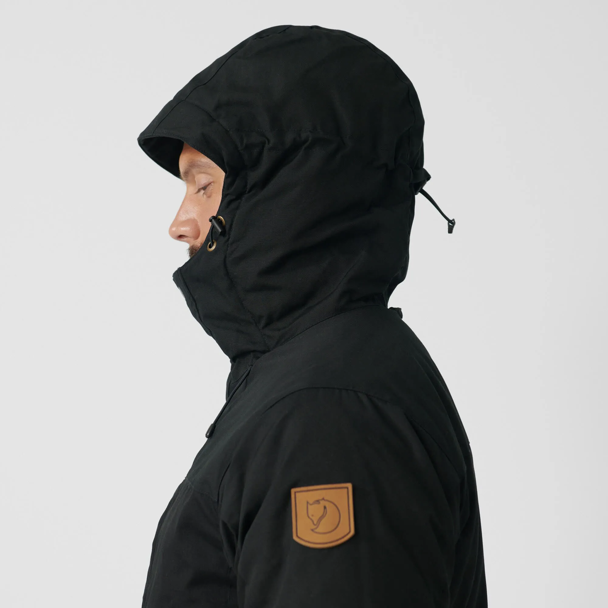Fjällräven HE Skogsö Padded Jacket Herren Freizeitjacke Langarm Kapuze modisch warm Alltag Freizeit schwarz NEU