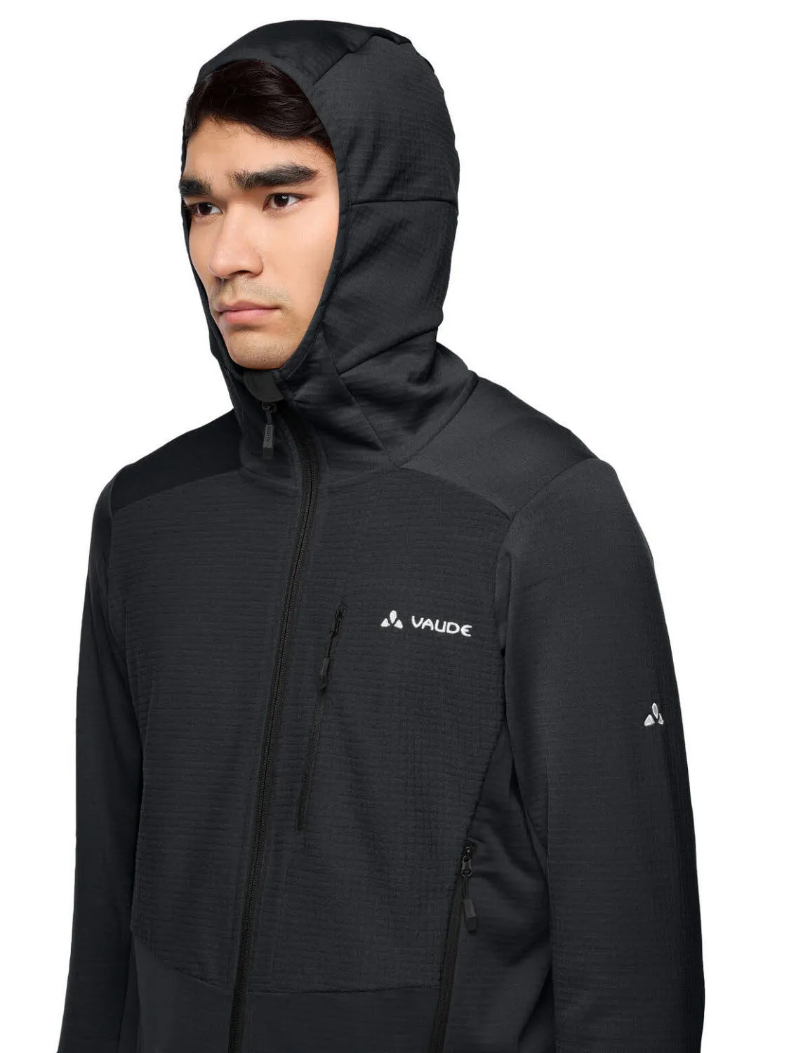 Vaude Monviso Hooded Grid Herren Fleecejacke Outdoorjacke phantom black
