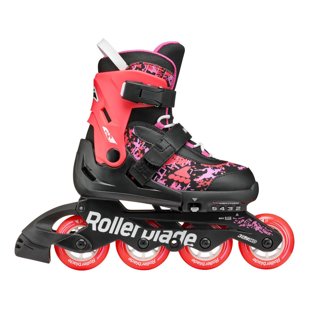 Rollerblade MICROBLADE SL Kinder Inline Skates verstellbar schwarz/koralle