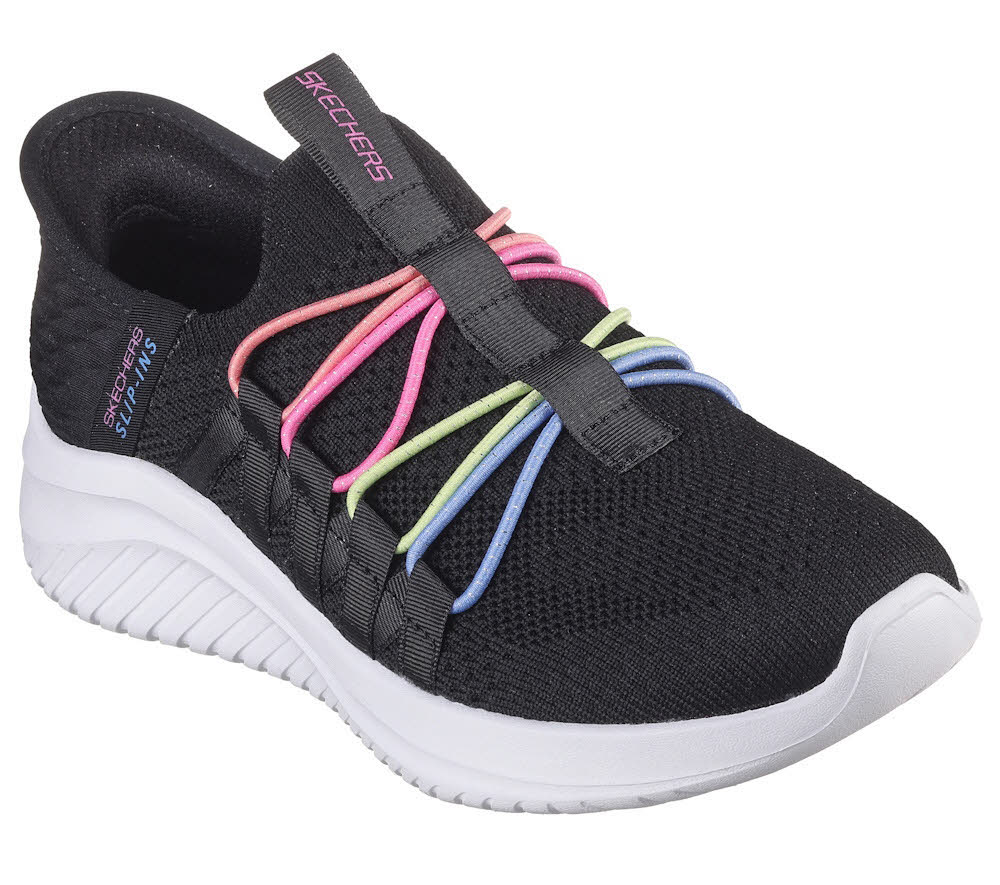 Skechers Slip-ins: Ultra Flex 3.0 - Bungee Fun Mädchen Sneaker Slipper schwarz
