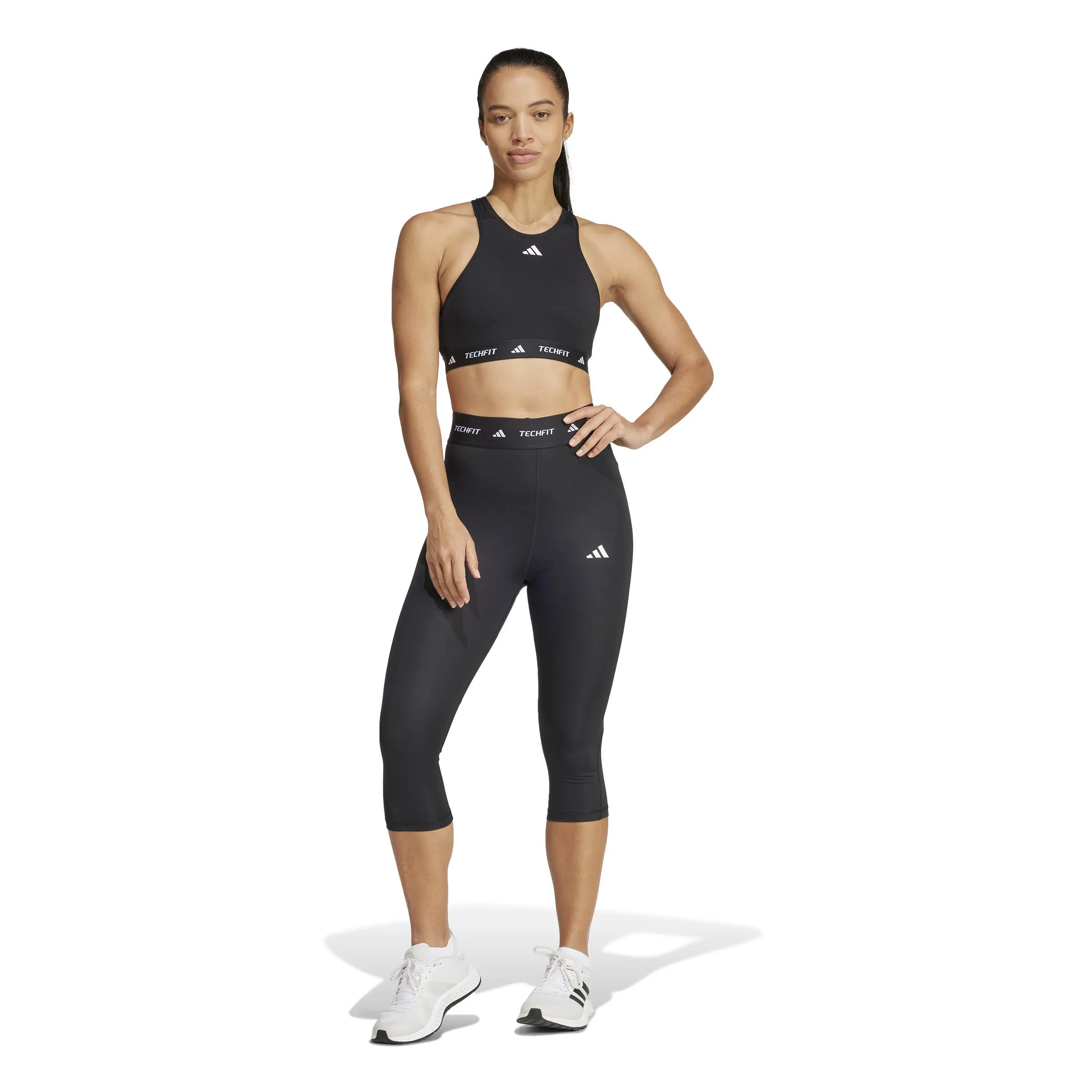 adidas TECHFIT Capri Leggings Sportleggings Damen schwarz