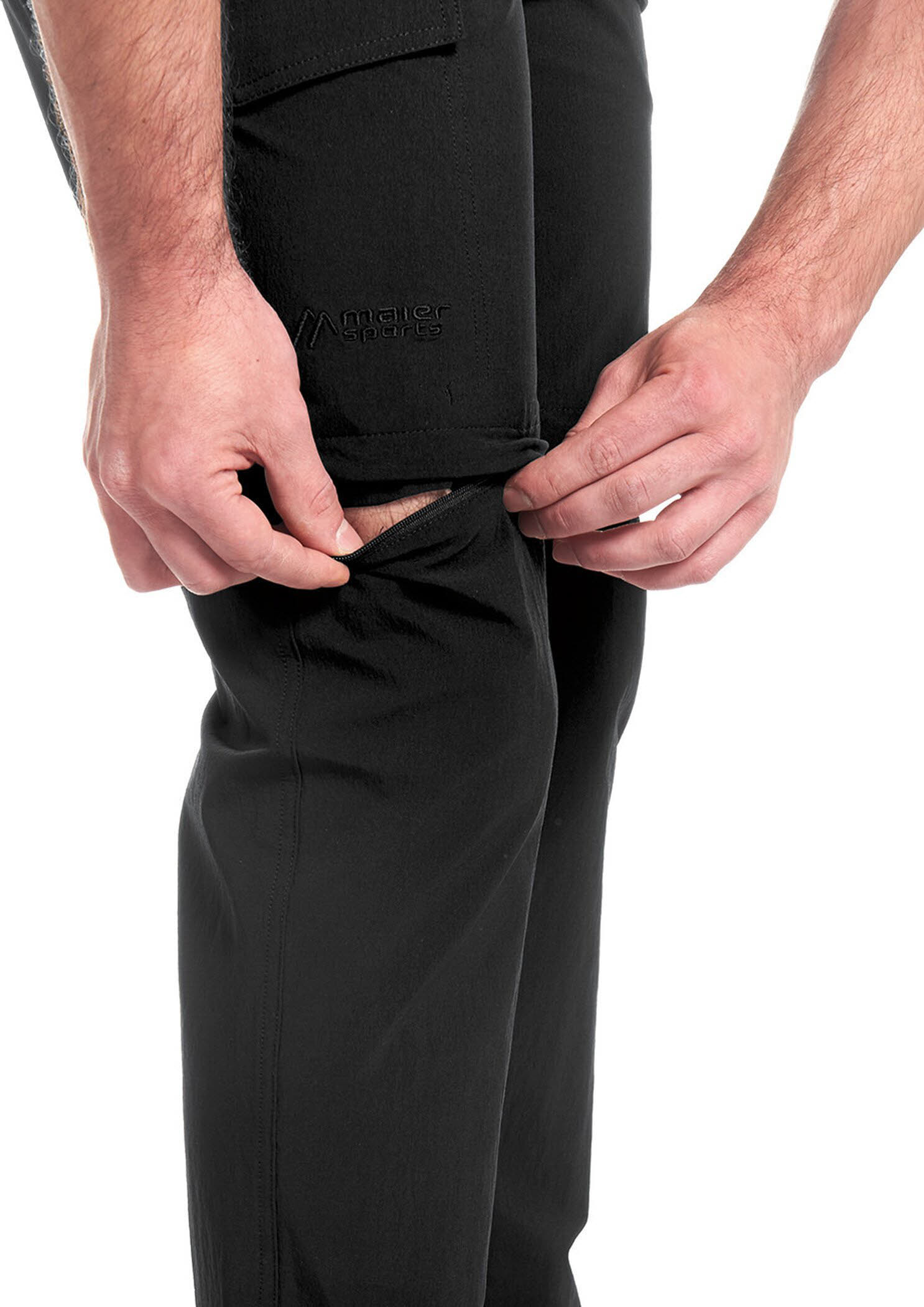 Maier Sports Torid Slim Herren Ziphose Wanderhose Schwarz