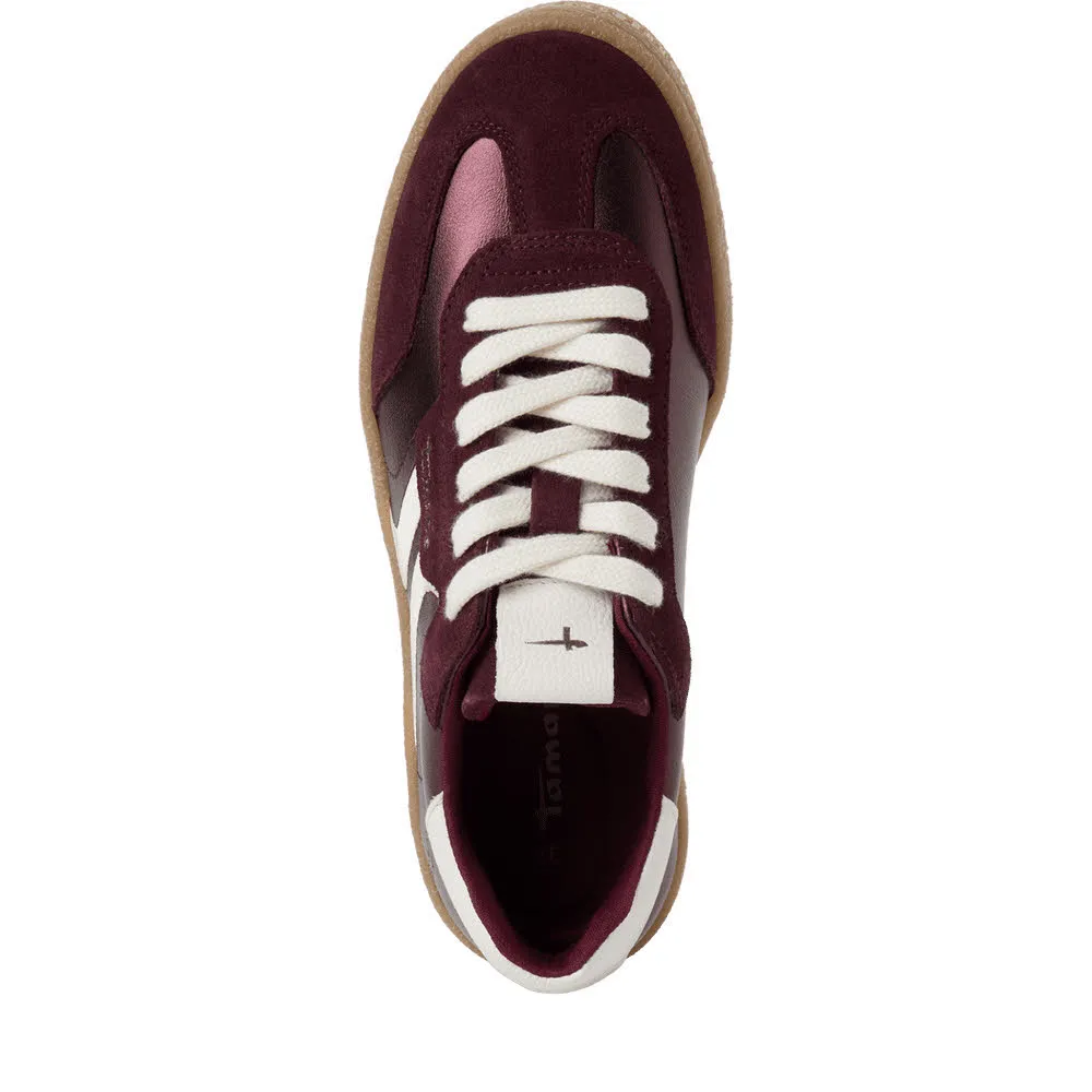 Tamaris Damen Sneaker Schnürer rot