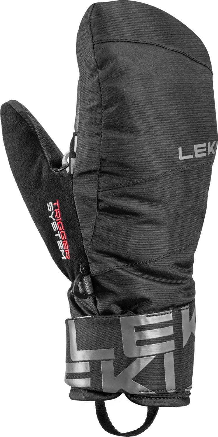 Leki Air Swtch 3D Junior Mitt Kinder Skihandschuhe Fäustlinge schwarz/grau