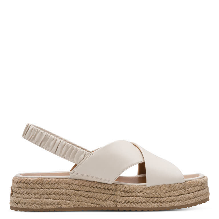 Tamaris Damen Sandalette Pantolette beige