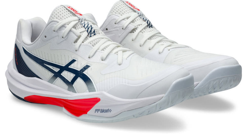 Asics SKY ELITE FF 3 Herren Hallenschuhe Trainingsschuhe weiß/blau/rot