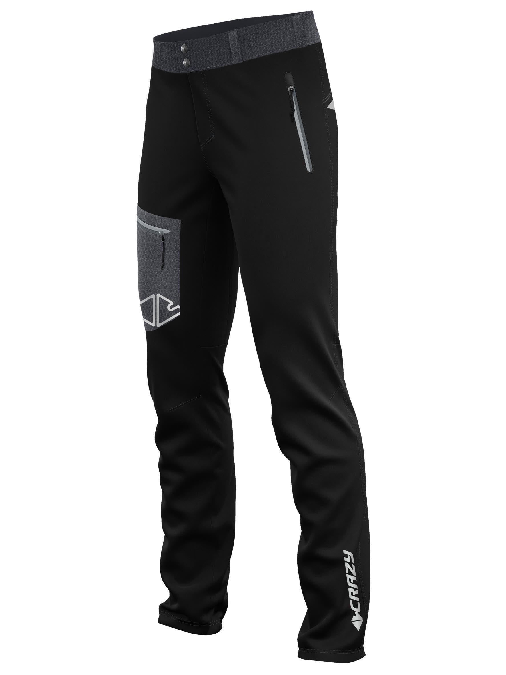 Crazy Idea PULL RESOLUTION Trekkinghose Wanderhose Herren schwarz