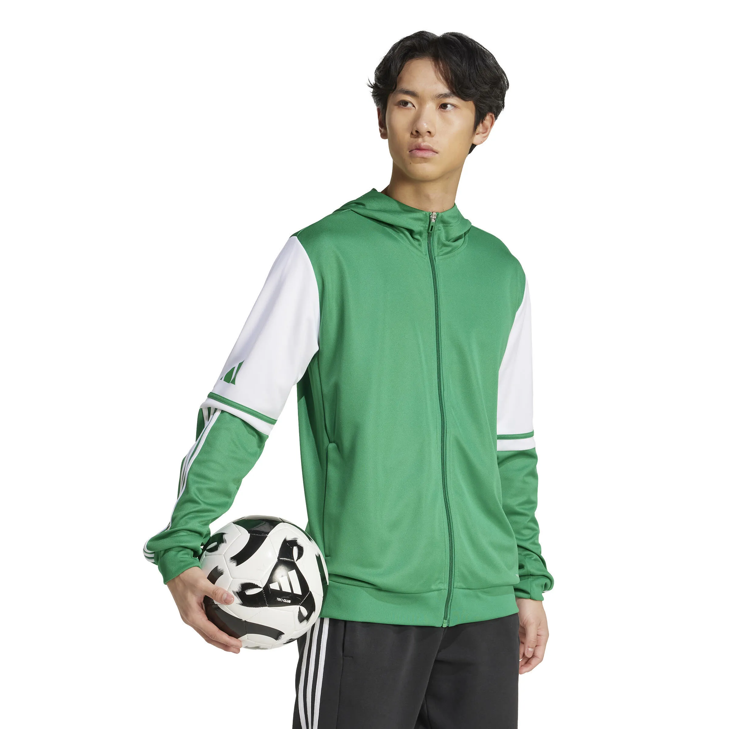 adidas Squadra 25 Kapuzenjacke Trainingsjacke Herren grün weiß