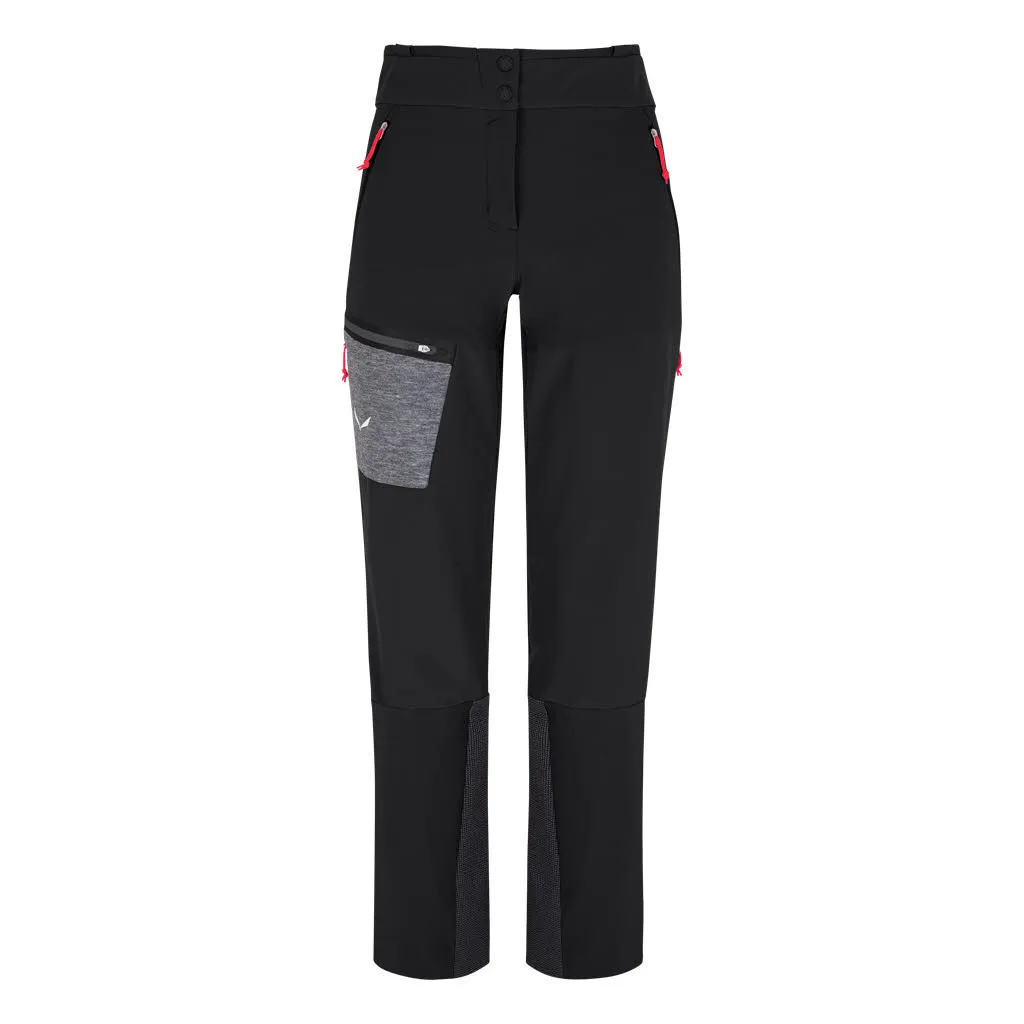 Salewa Comici Trekkinghose gefüttert Wanderhose lange Hose Damen schwarz