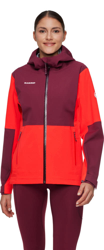 Mammut Linard Guide HS Hooded Jacket Women Damen Hardshell Wanderjacke mammut red/vin