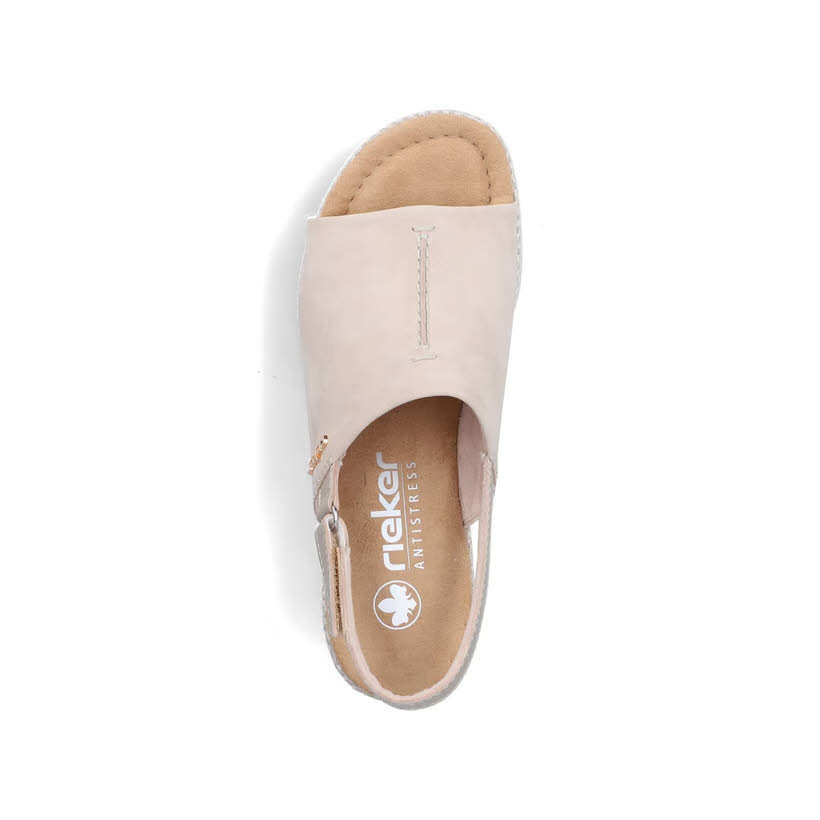 Rieker Damen Sandalen Sandaletten beige