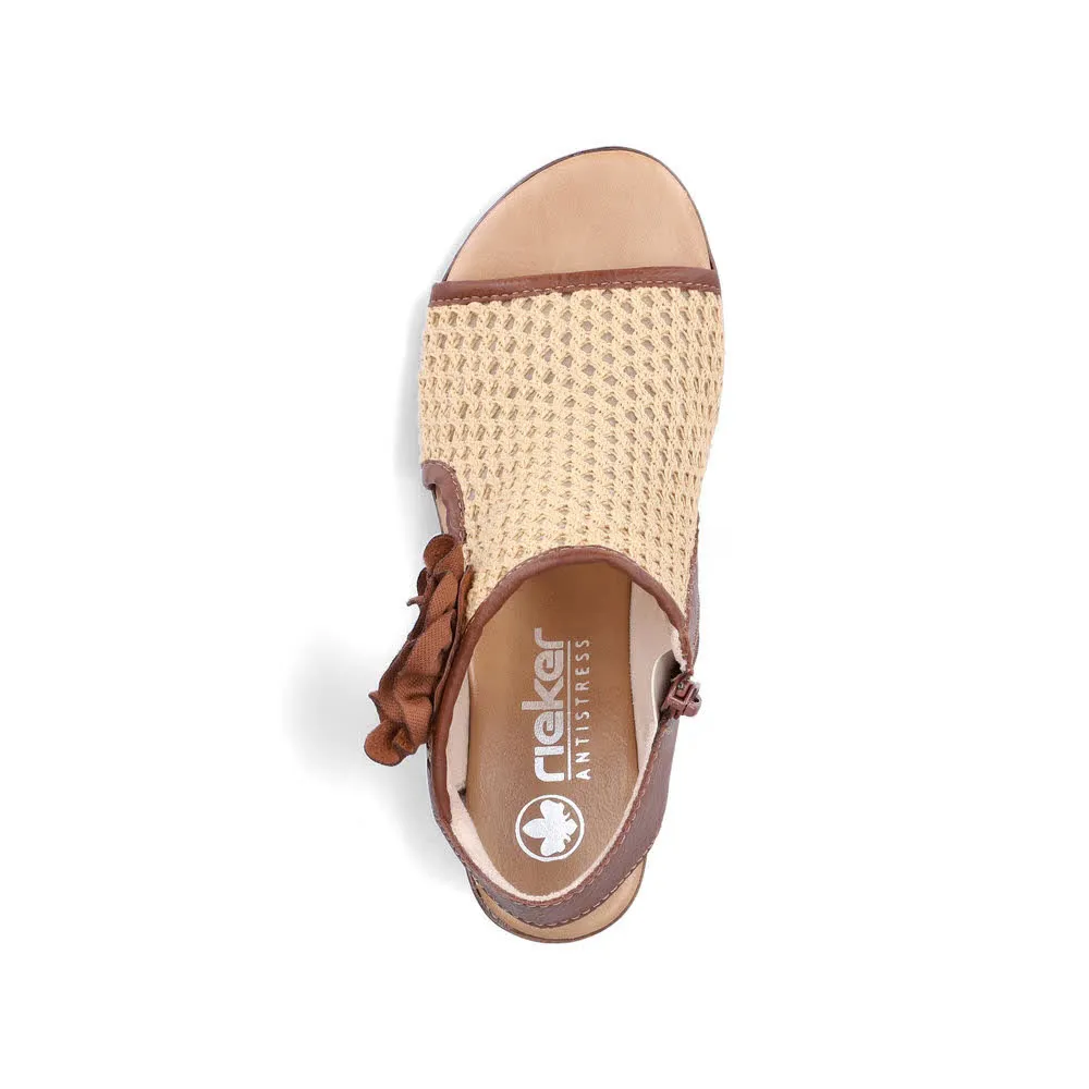 Rieker FSK Damen Sandalen Sandaletten braun