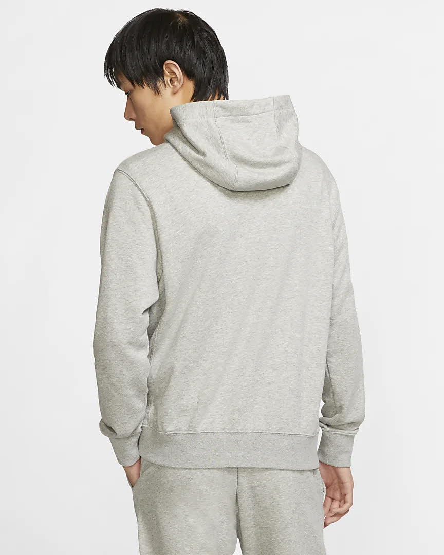 Nike M NSW CLUB HOODIE FZ FT Herren Sweatjacke Kapuzenjacke Sportweste grau NEU