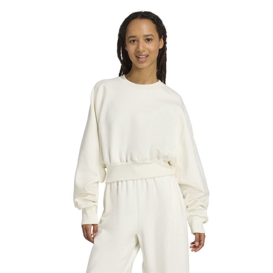 adidas Weiches Lux Loose Sweatshirt Damen Sweat weiß