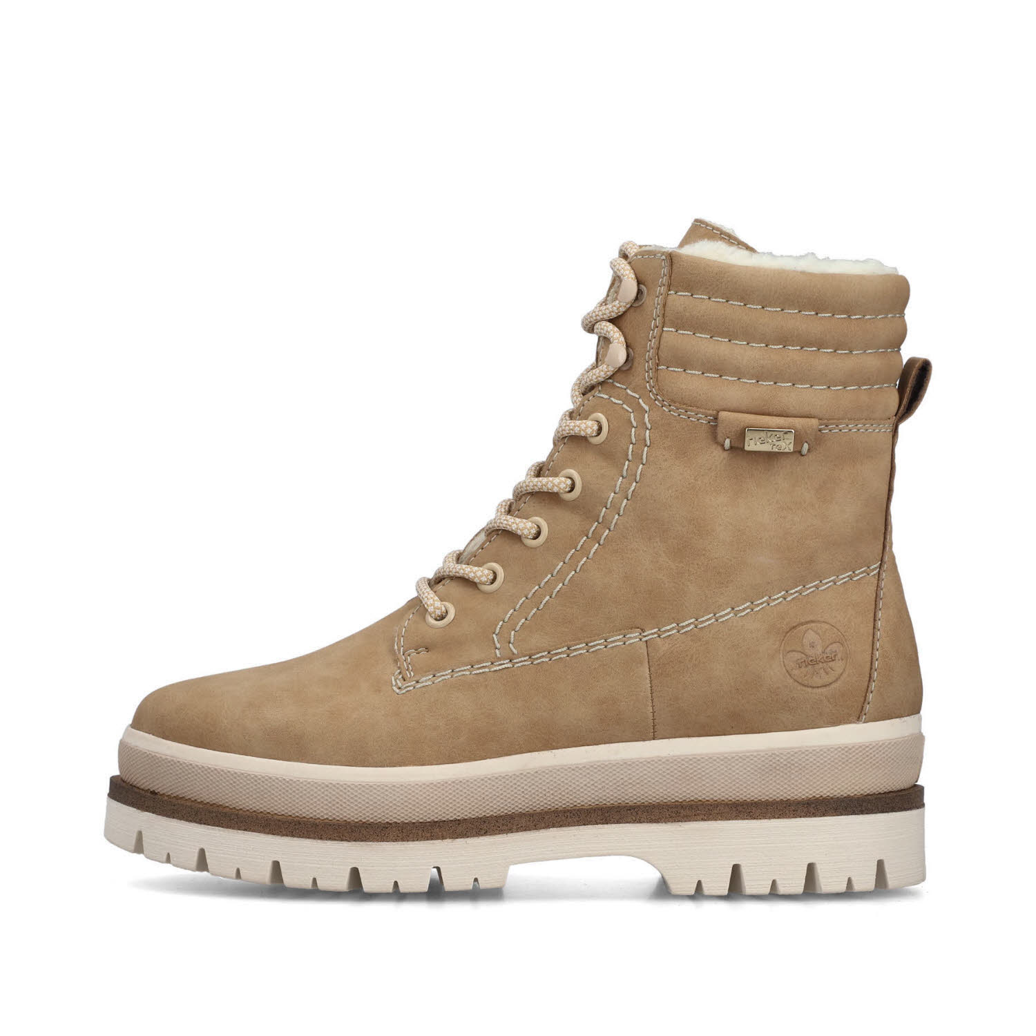 Rieker HWK Damen Stiefel Damen Schnürstiefelette Winterstiefel dunkelbraun