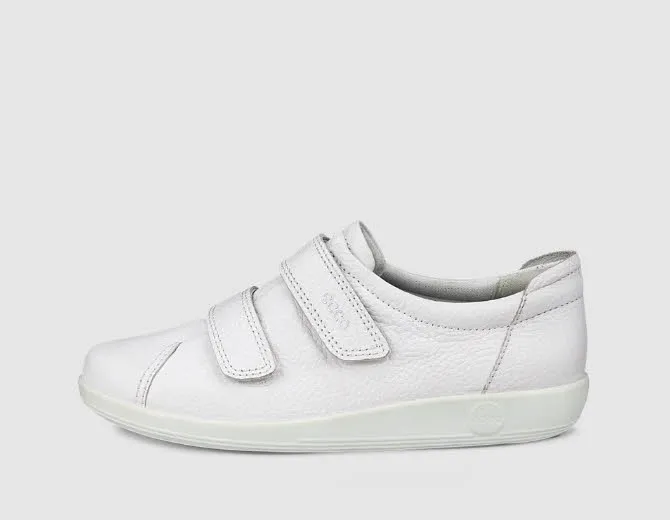 ECCO SOFT 2.0 STRAP Slipper Ledersneaker Damen weiß