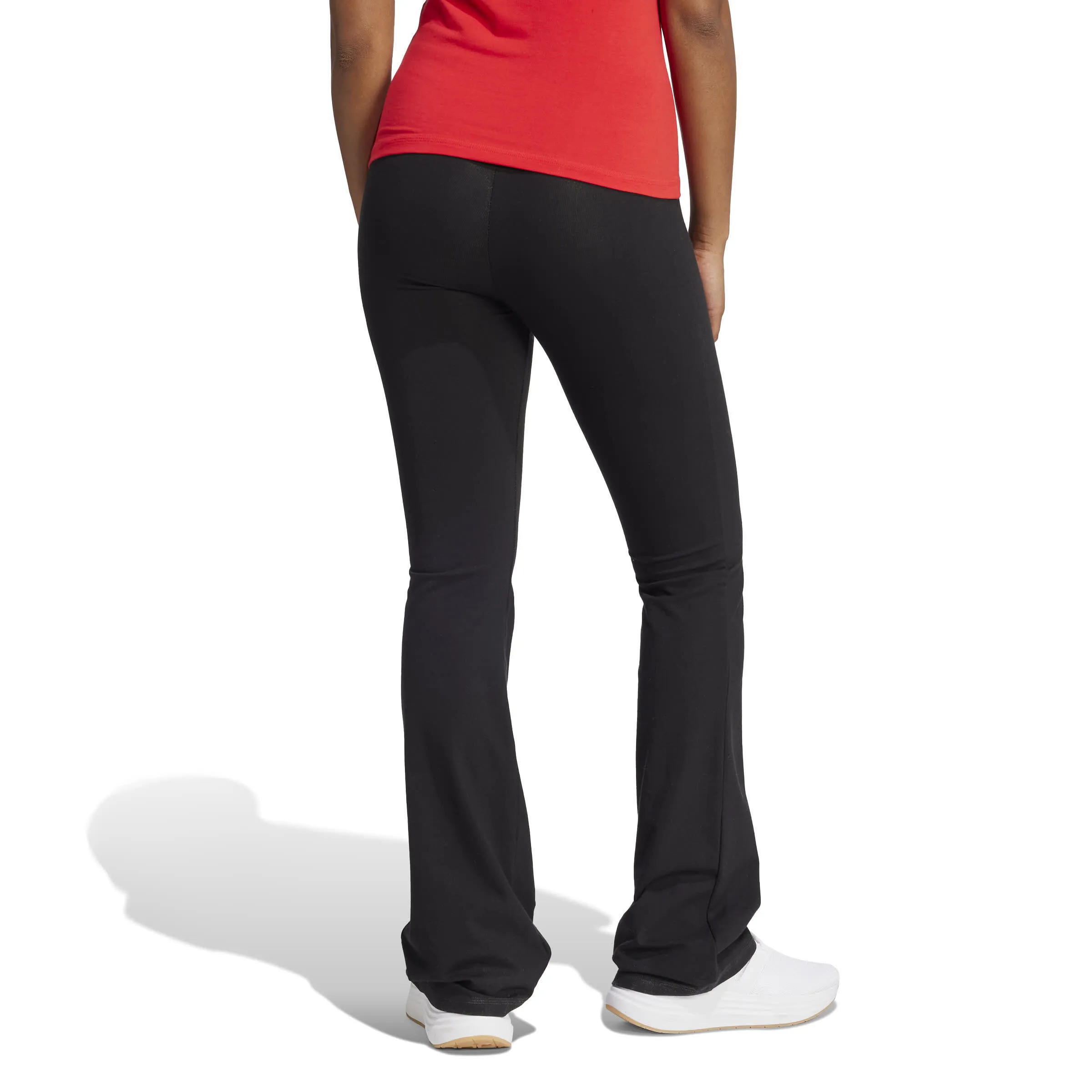 adidas Essentials Small Logo Flared Leggings Damen Freizeitleggings schwarz