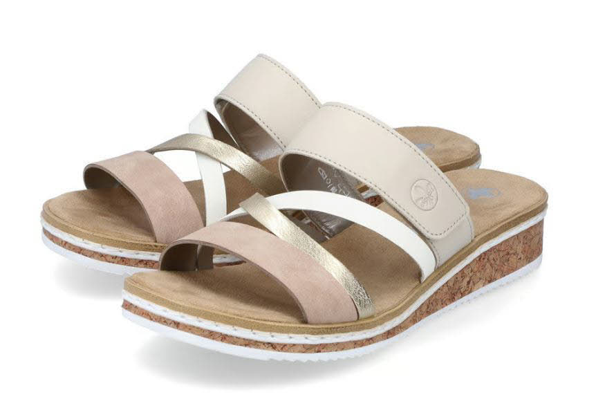 Rieker Damen Pantolette Riemchensandalen beige