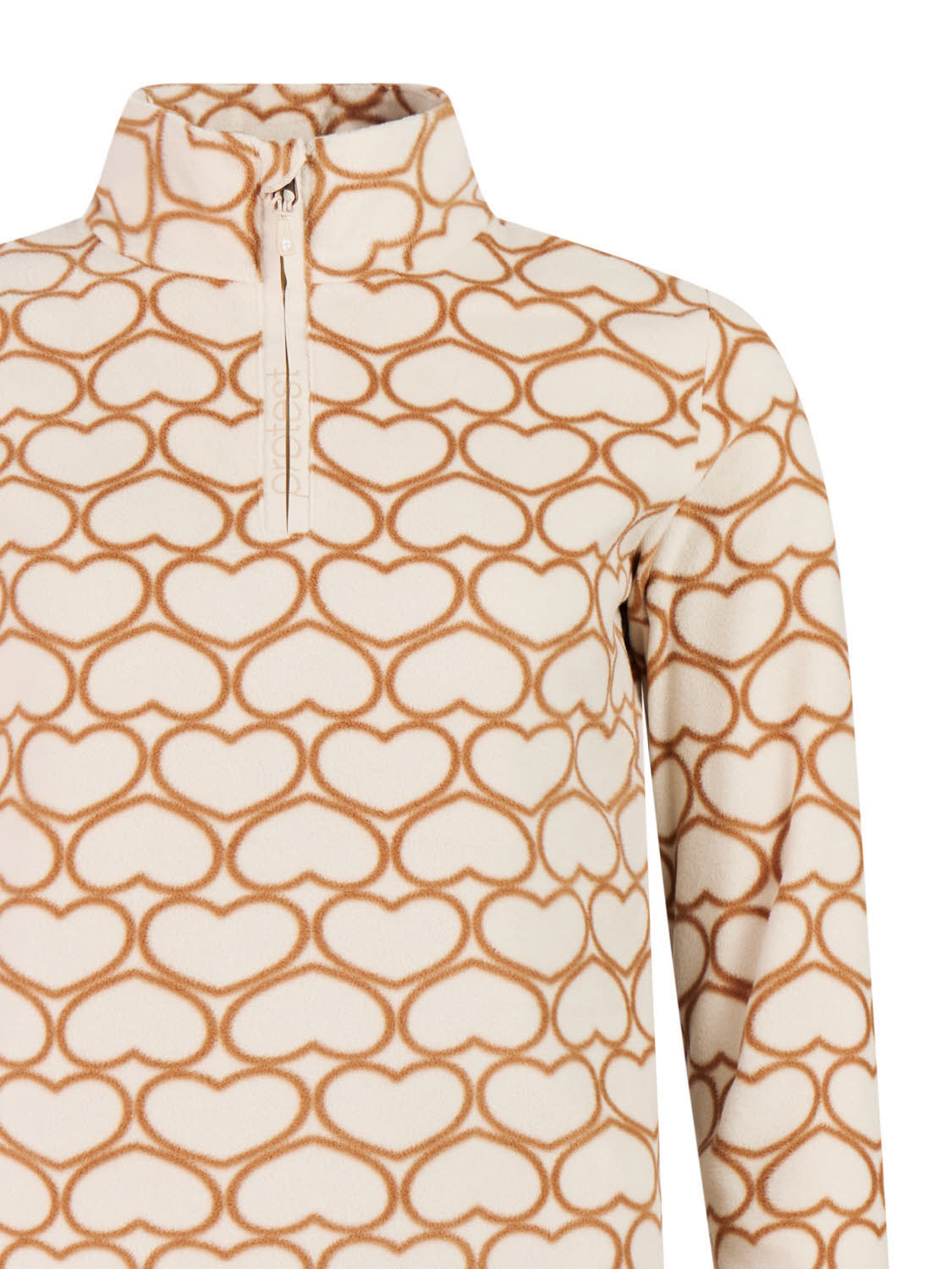 Protest PRTRefuzzy 1/4 Zip Active Top Damen Midlayer Skirolli beige
