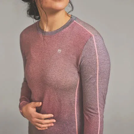 Ortovox Unterhemd Langarmshirt Merinowolle Damen rosa