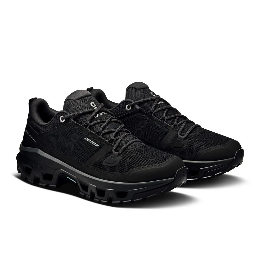 ON Cloudrock Low WP Trekkingschuhe Wanderschuhe Damen schwarz