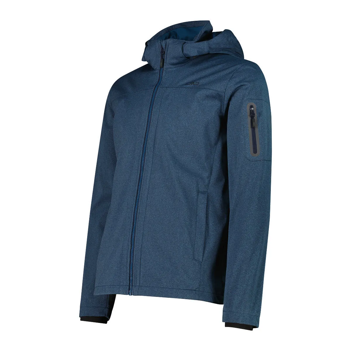 CMP MAN JACKET ZIP HOOD Herren Softshelljacke Wanderjacke petroleum melange