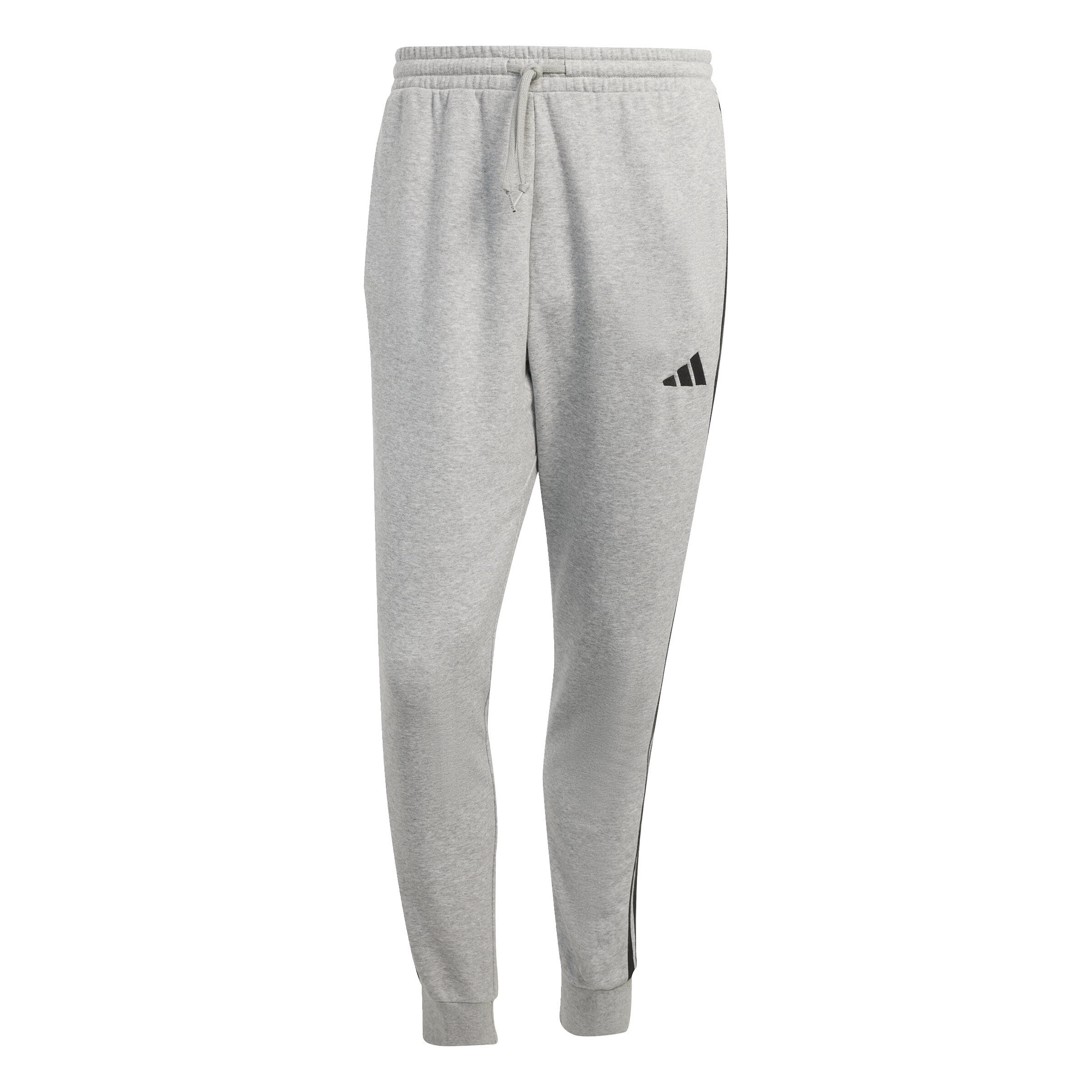 adidas Essentials 3-Streifen French Terry Hose Jogginghose Herren grau