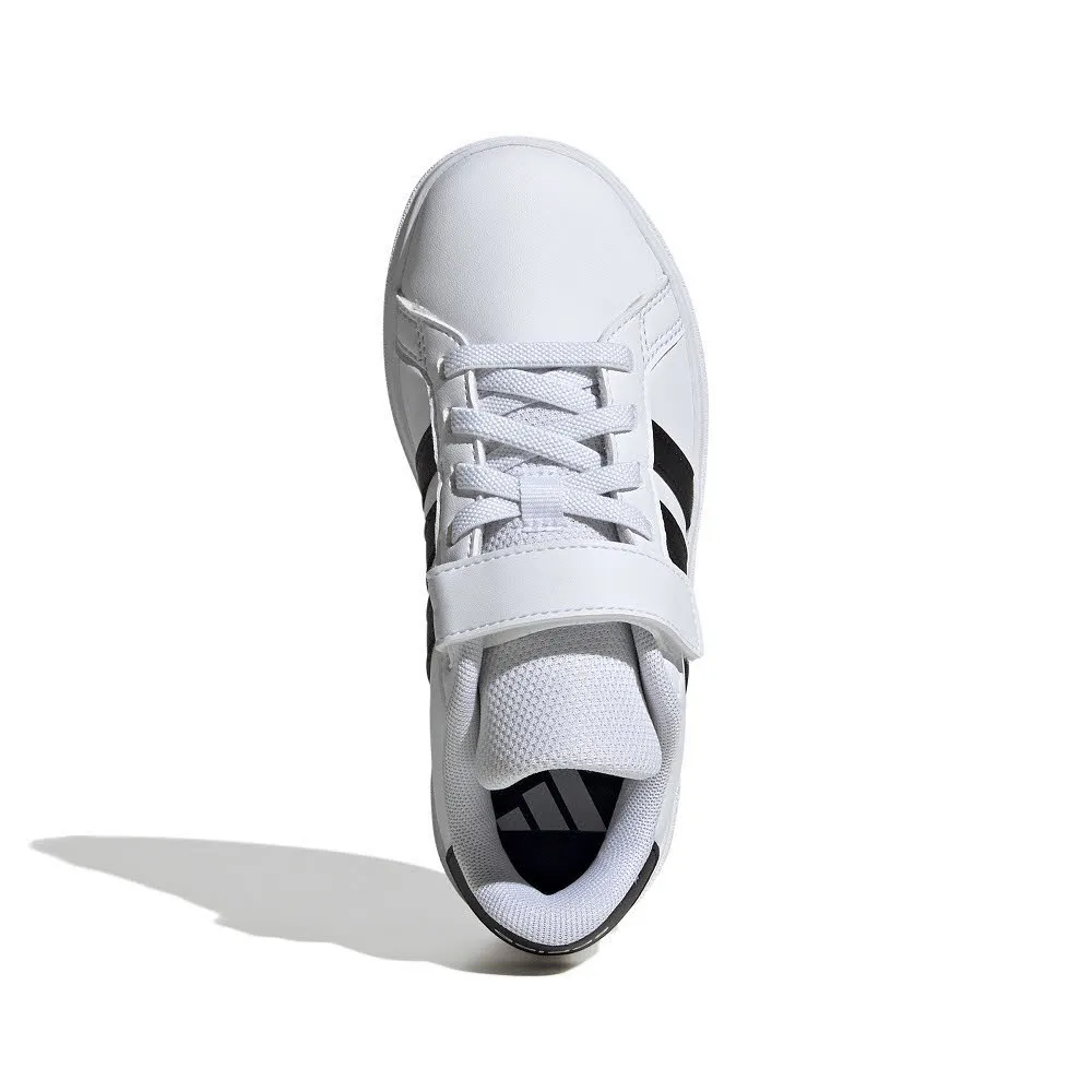 adidas GRAND COURT 2.0 EL Kinder Sportschuhe Klettverschluß weiß/schwarz