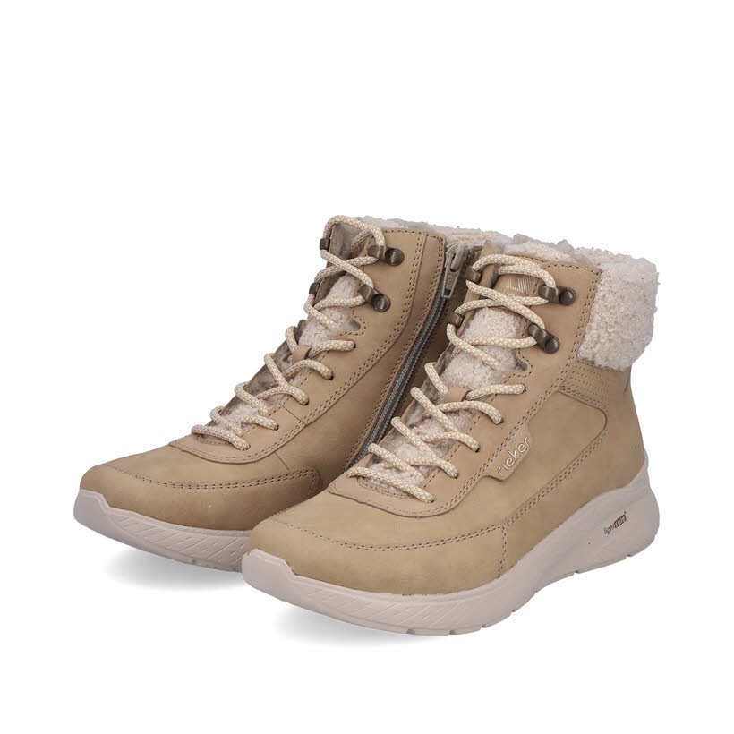 Reaker Damen Stiefelette Schnürstiefel marble/beige