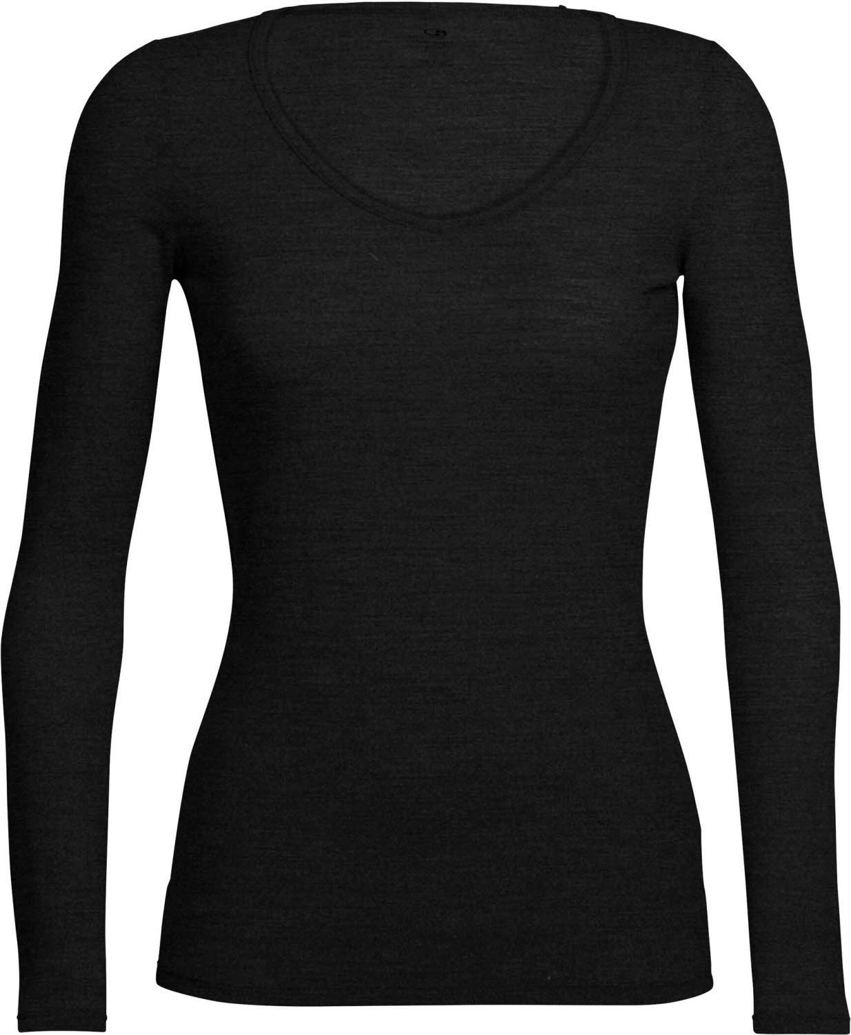 Icebreaker SIREN LS SWEETHEART Damen Funktionsunterhemd Unterwäsche Longsleeve schwarz