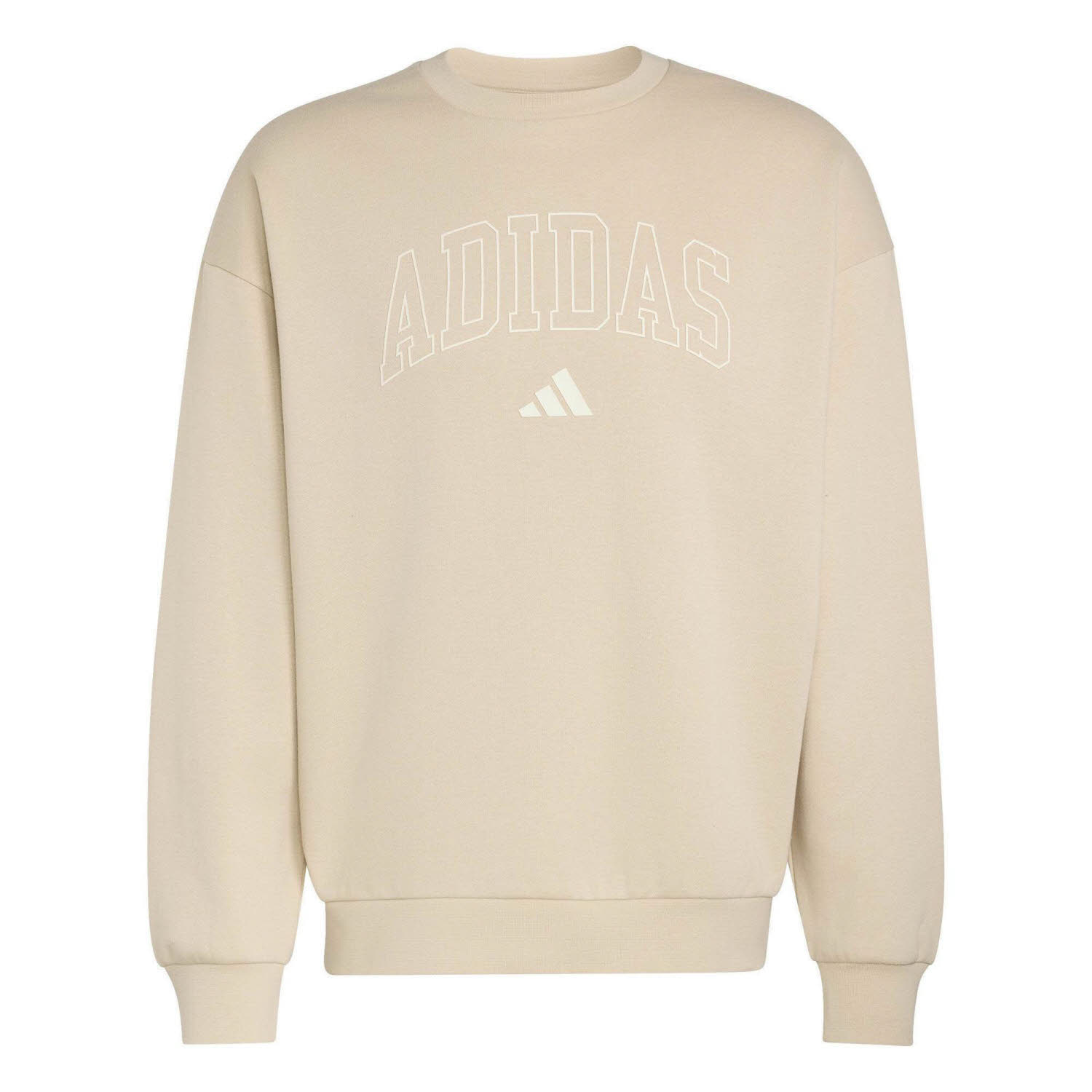 adidas Seasonal Essentials Collegiate Fleece Crew Herren Sweatshirt Pullover beige