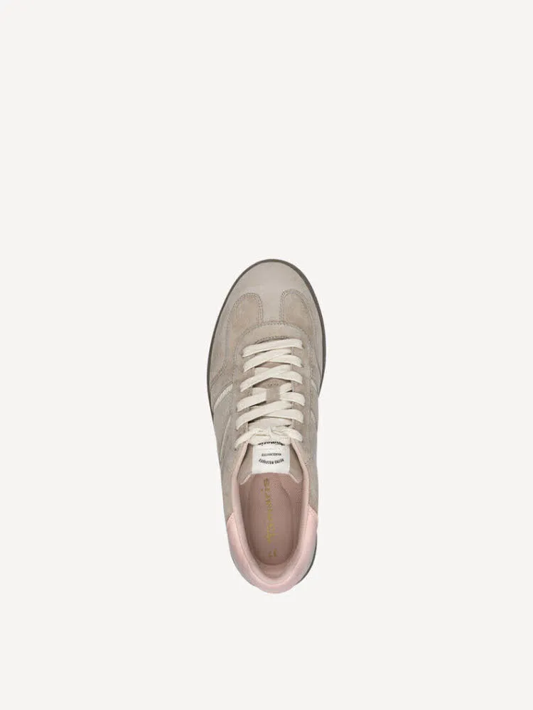 Tamaris Women Lace-up Damen Sneaker Low modisch Schnürschuhe taupe/rose