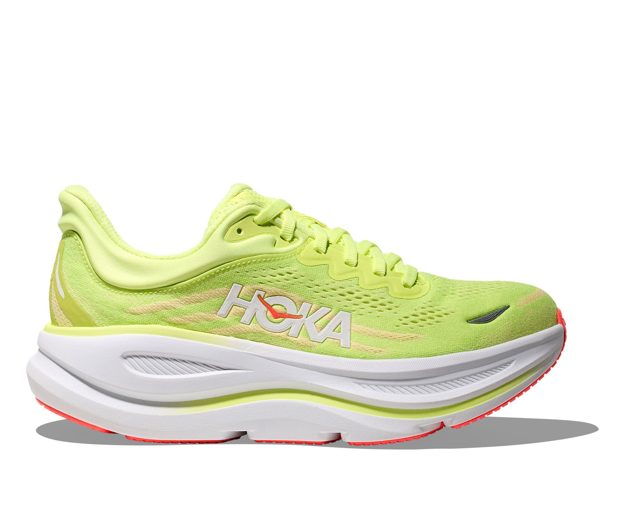 Hoka Bondi 9 Damen Laufschuhe Joggingschuhe gelb/weiß