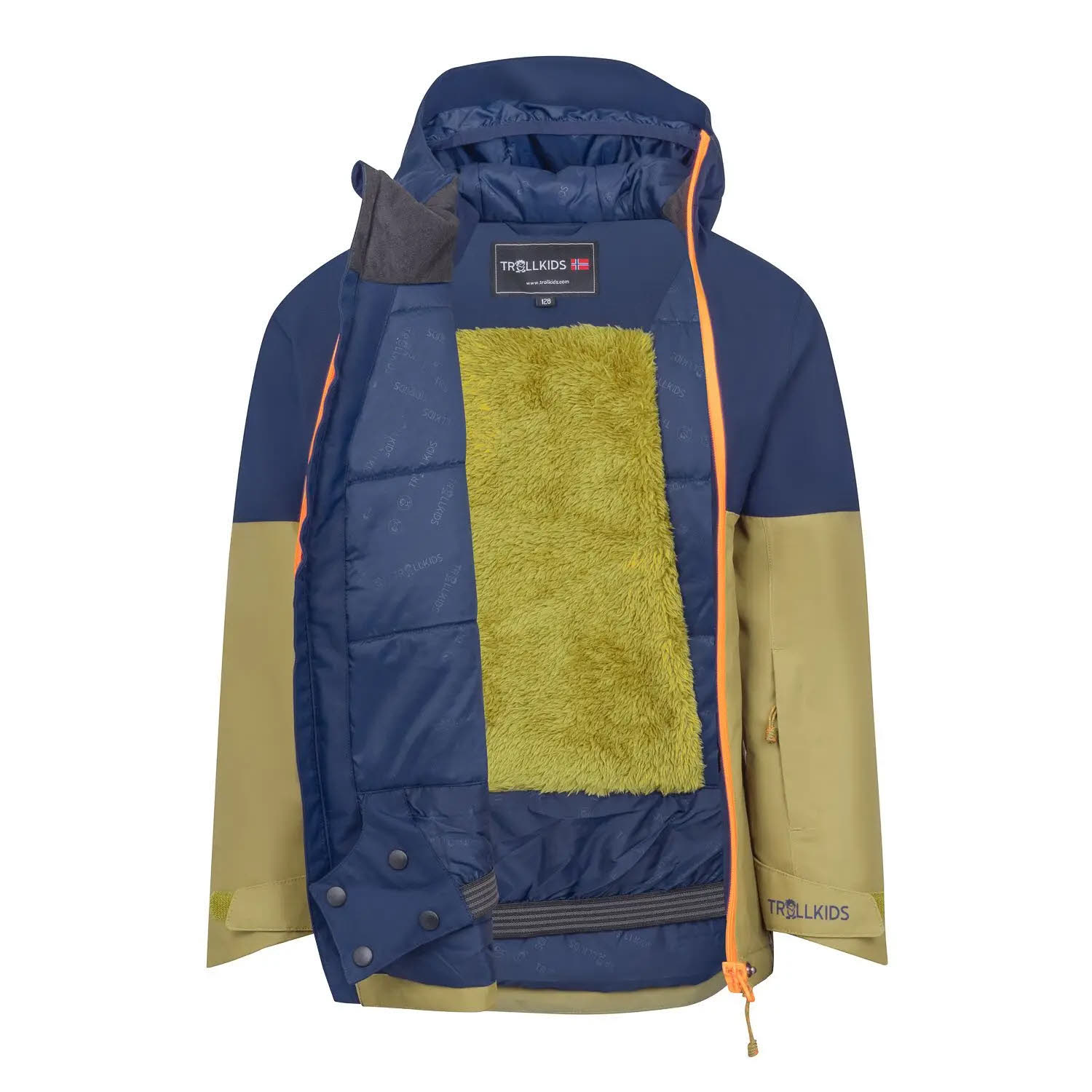 Trollkids Eikedalen Jacket Kinder Skijacke Snowboardjacke wasserdicht grün-blau