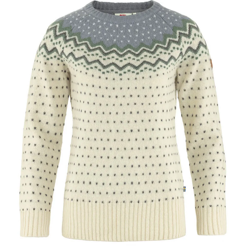 Fjällräven Övik Knit Damen Wollsweater weiß
