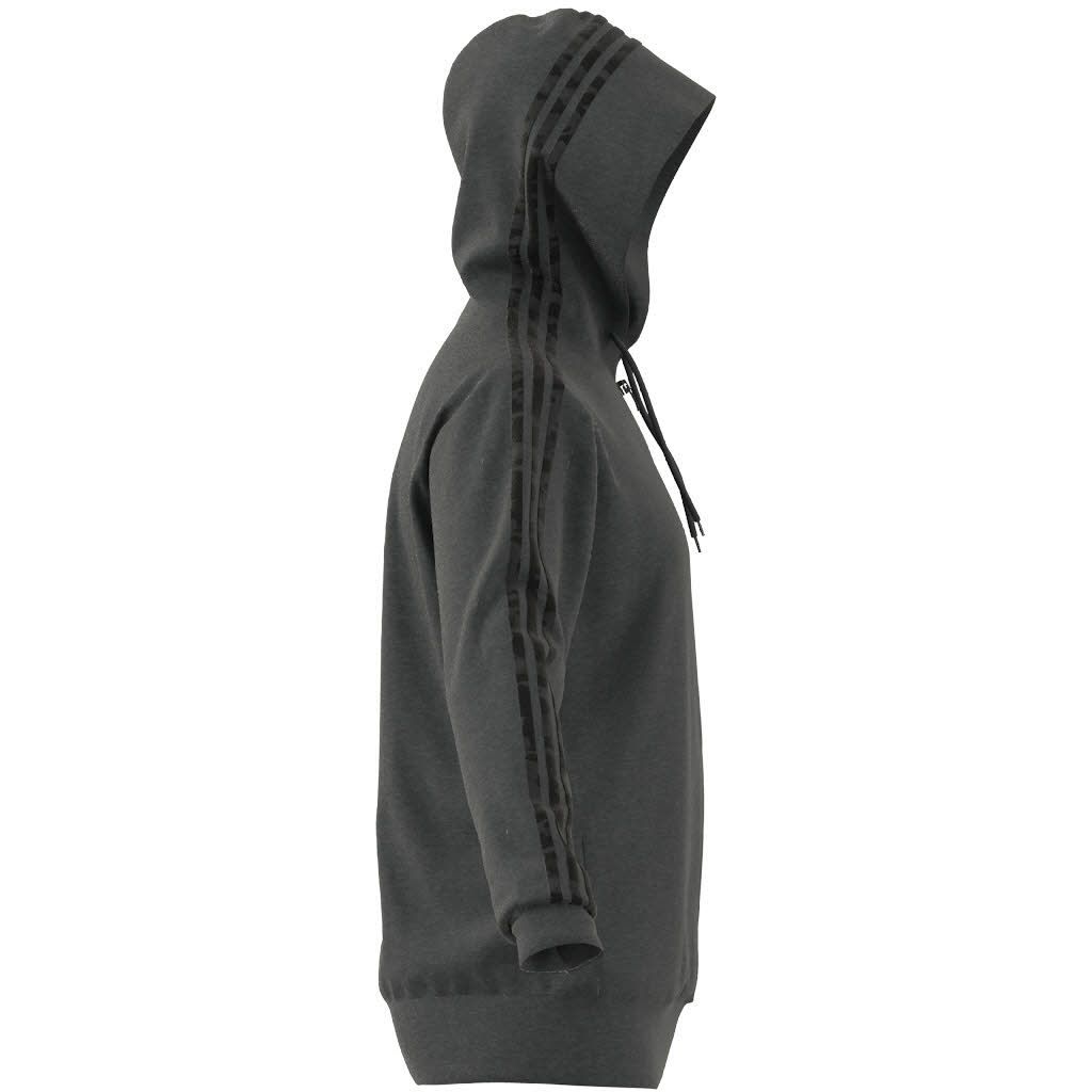 adidas M 3S FT FZ HD Herren Kapuzenjacke Trainingsweste grau NEU