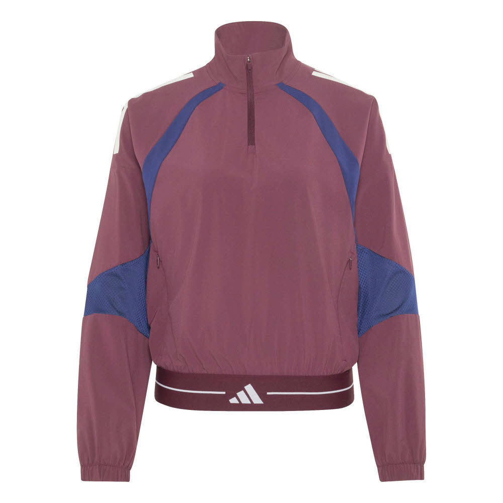 adidas HYPERGLAM Damen Sweatjacke Trainingsjacke maroon