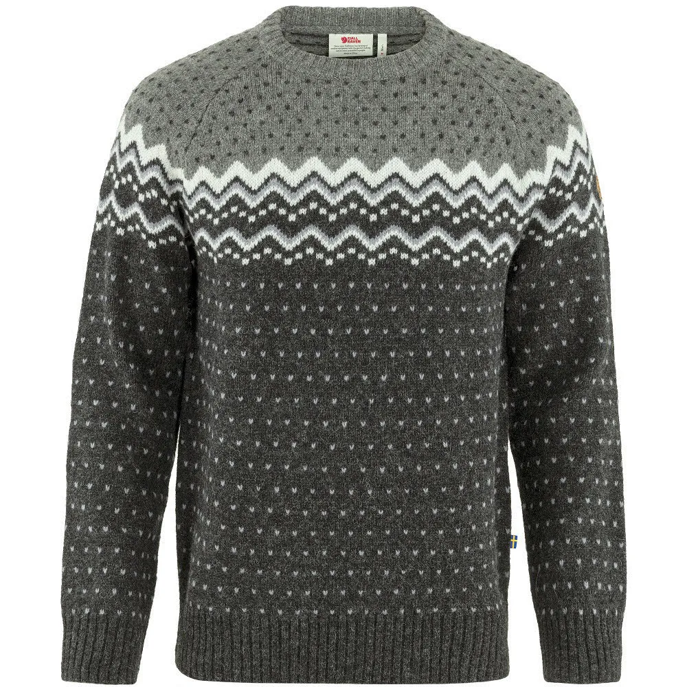 Fjällräven Övik Knit Sweater M Herren Strickpulli Wollpullover grau