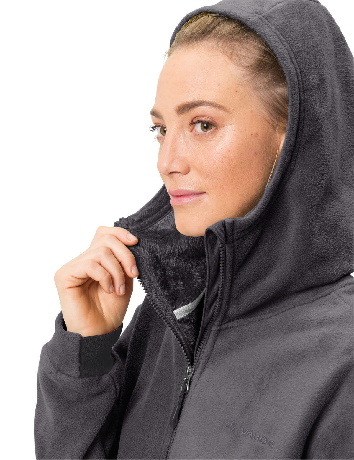 Vaude Wo Neyland Fleece Hoody Damen Fleecejacke Kapuzenjacke phantom black NEU