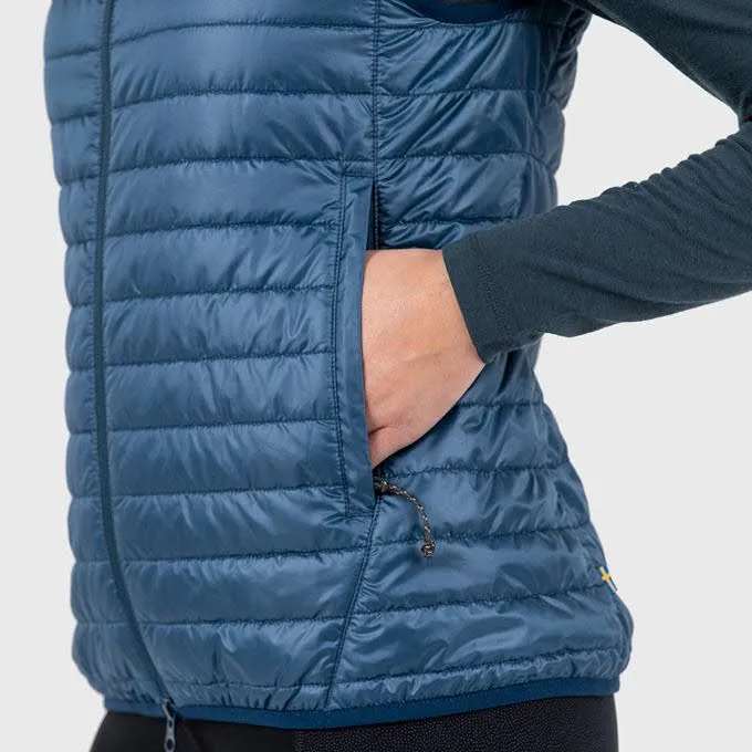 Fjällräven Padded Damen Outdoor Wander Weste Schwarz NEU