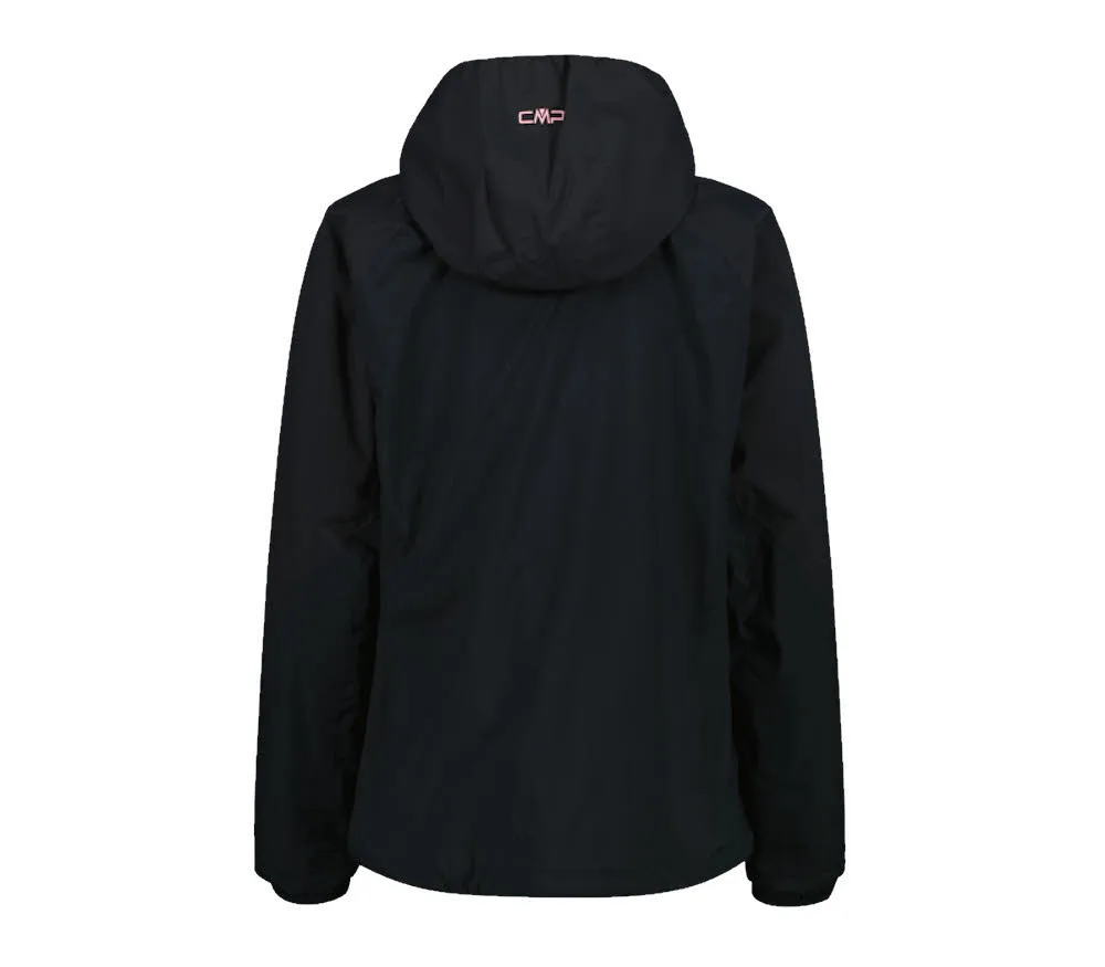 CMP WOMAN JACKET FIX HOOD Damen Kapuzenjacke Funktionsjacke schwarz