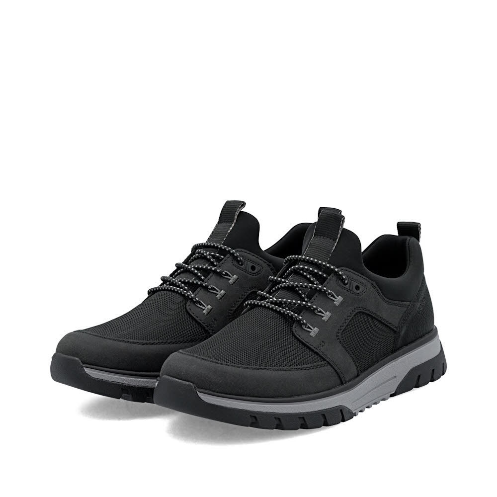 Rieker HWK Herren Halbschuhe Slipper schwarz