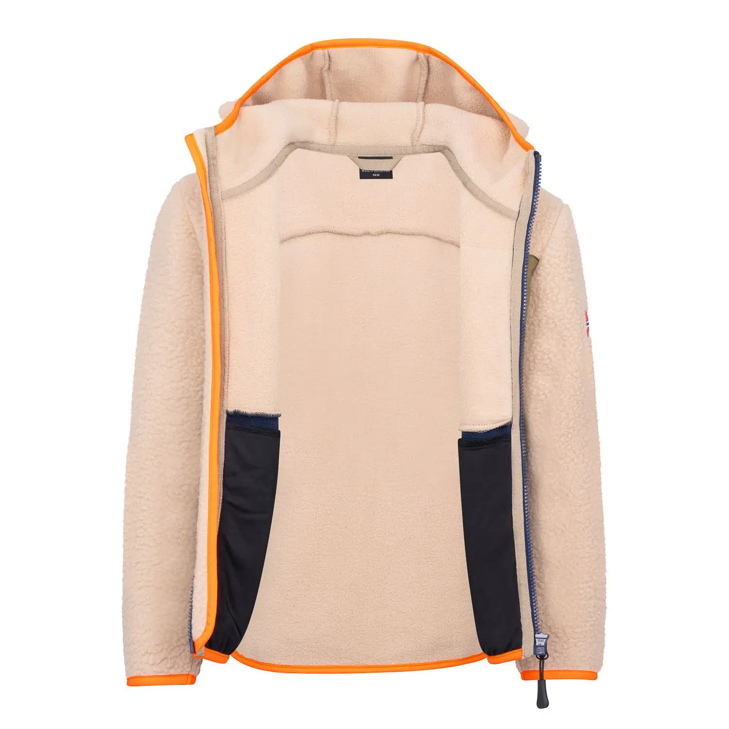 Trollkids Aurlandsfjord Jacket Kinder Fleecejacke mit Kapuze beige