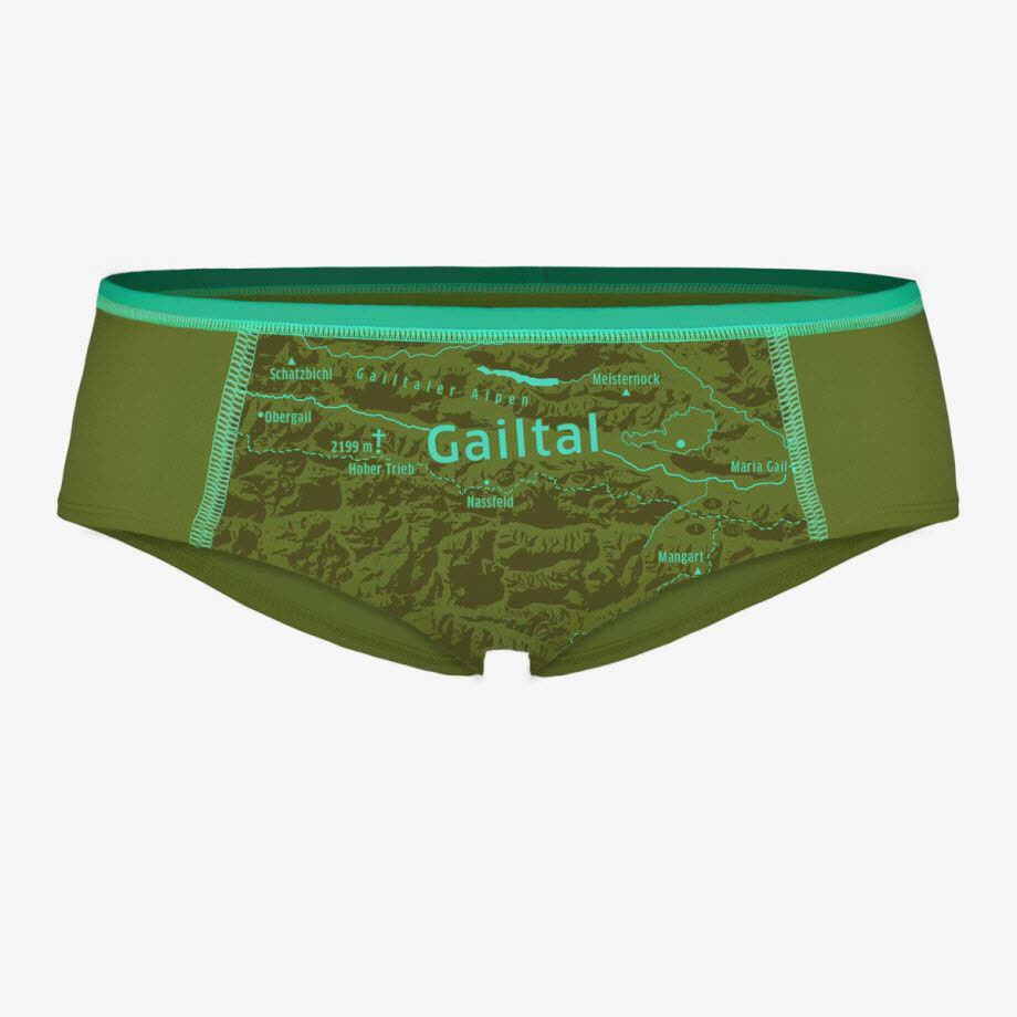 Ein schöner Fleck Erde Gailtal Hipster Unterhose Damen grün NEU